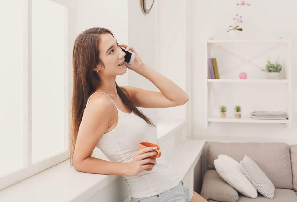 young woman talking on mobile phone